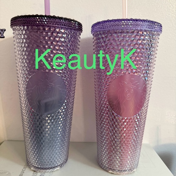 Korea Beam Starbucks venti studded iridescent ombré venti tumbler 24 OZ CUPS - Picture 1 of 3
